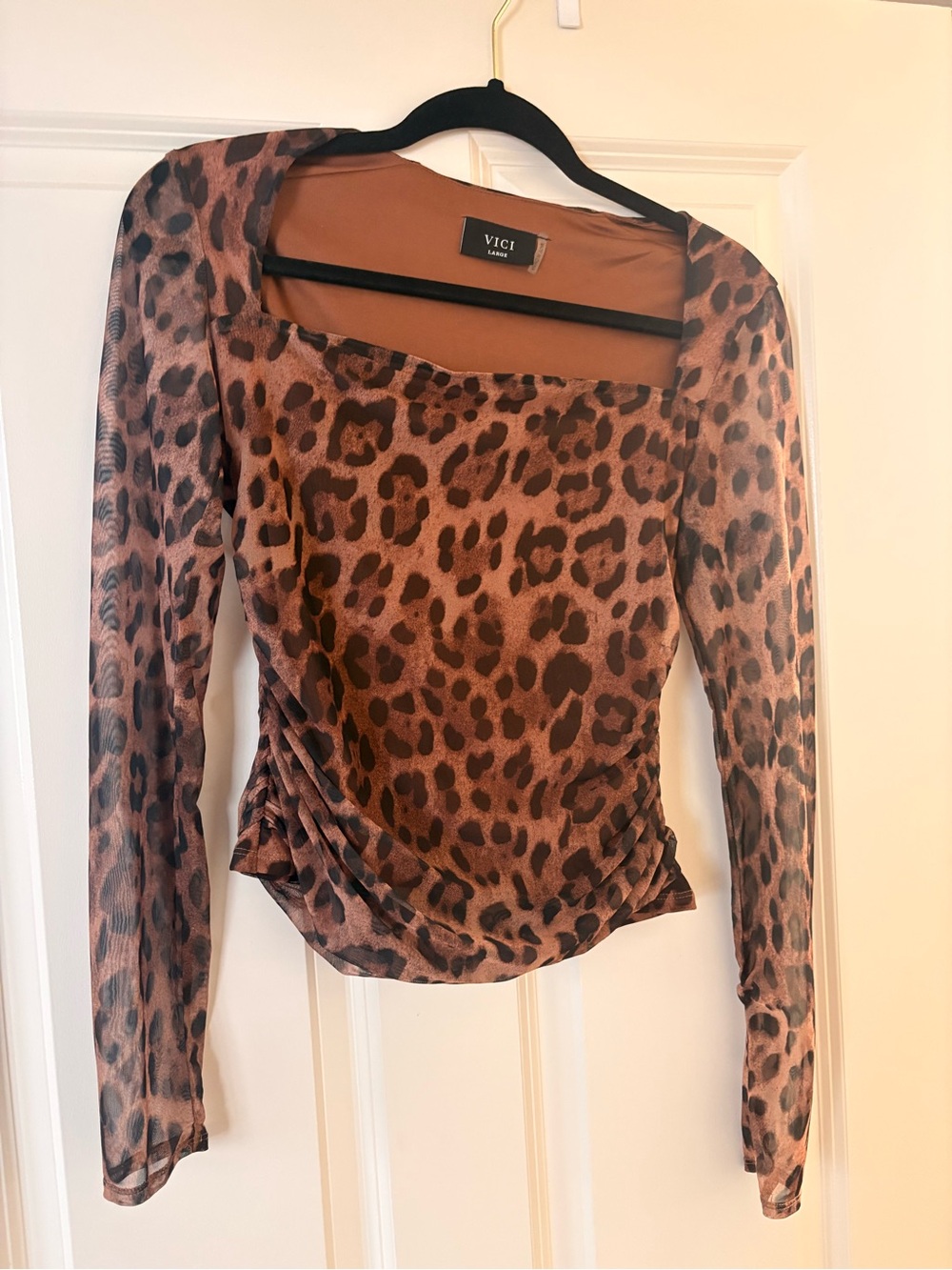Vici Leopard Print Top-Large